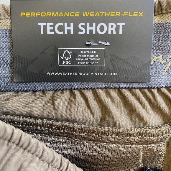 Weatherproof Vintage Performance Weather Flex Tech Shorts, Tan, Small, NWT - Picture 3 of 10